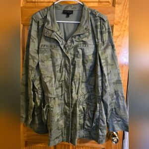 Lane Bryant Green Camouflage Jacket